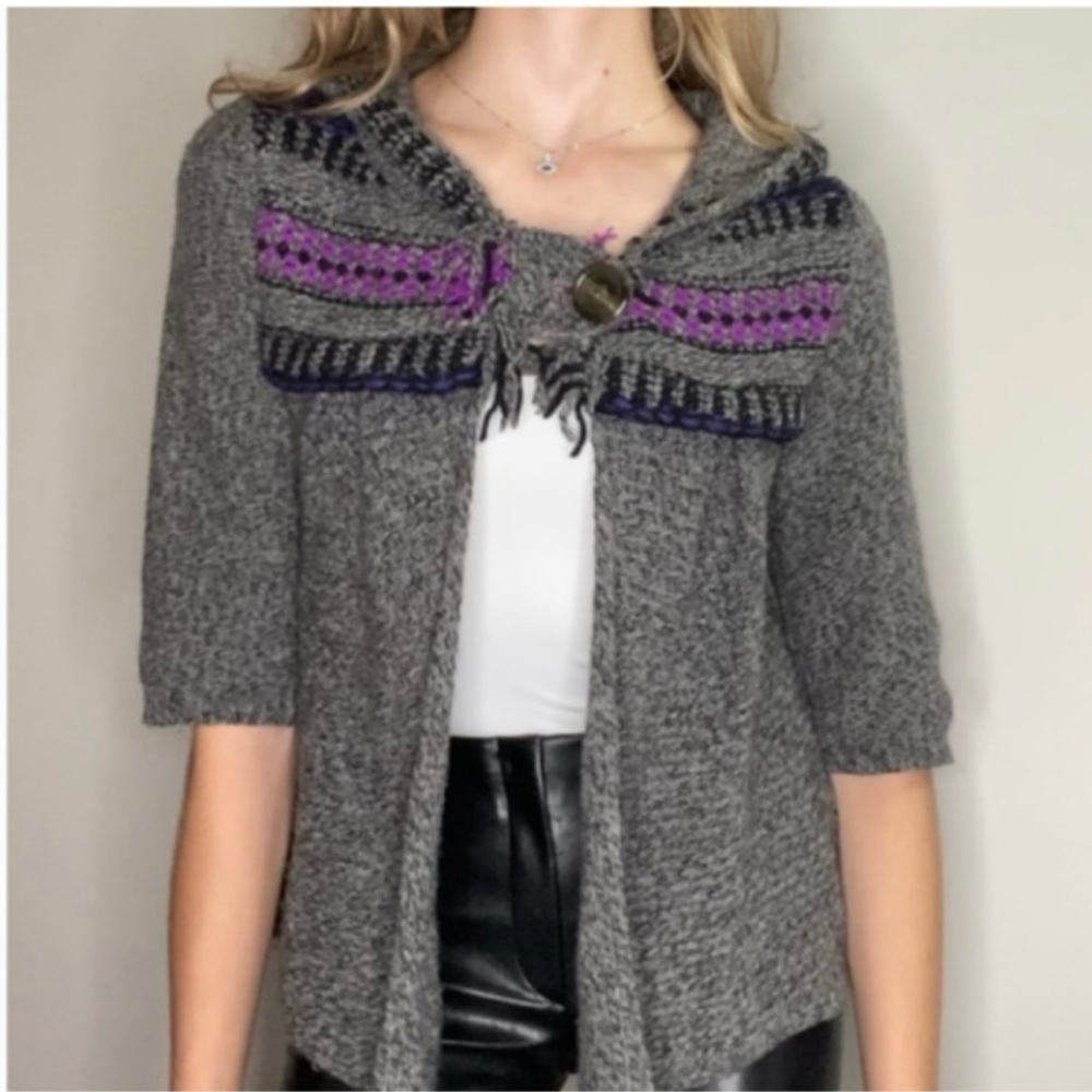 Free People Gretel Swing Hooded Angora Wool Sweater w/ Pockets Women’s Small